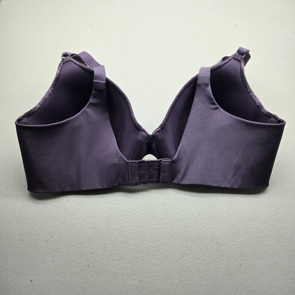 Vanity Fair Women Bra 36D Purple Floral T Shirt Underwired Lace Strap‎ - Picture 5 of 9